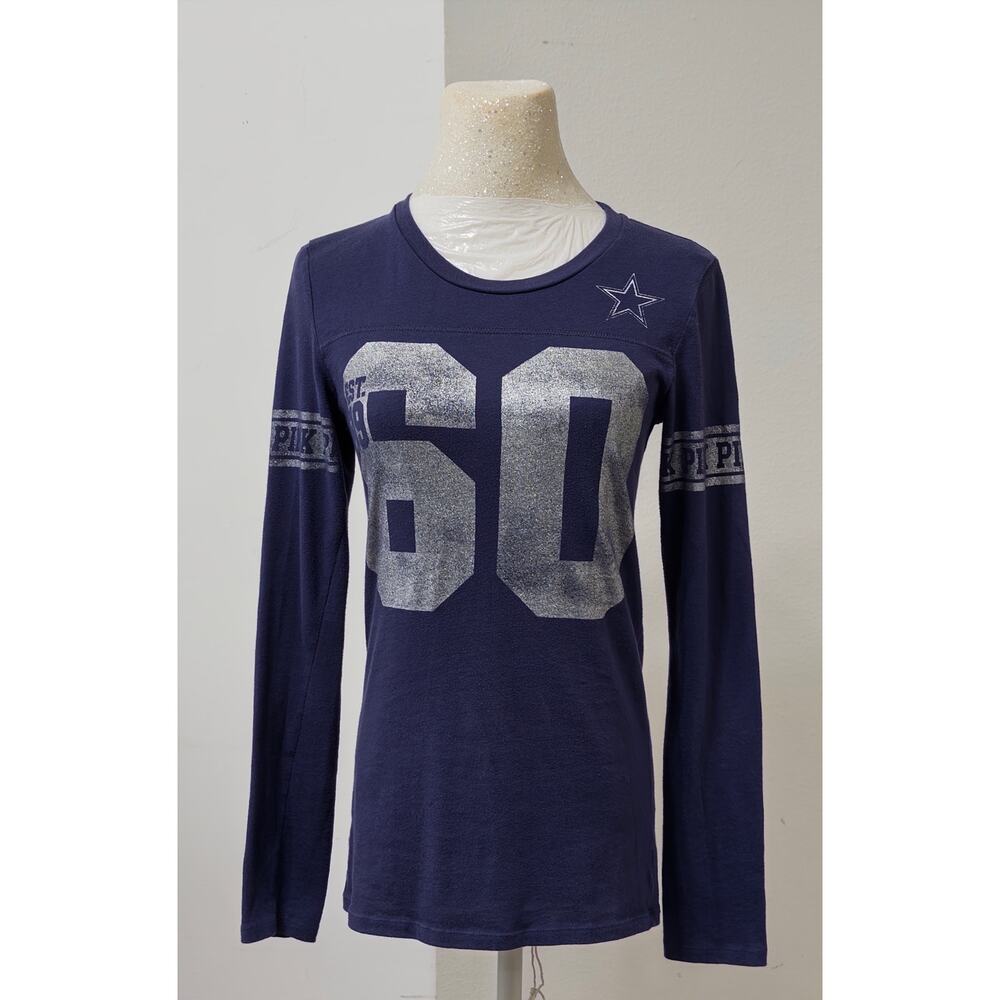 PINK NFL Dallas Cowboys tee sz S Long Sleeve EST. 1960 team Y2K‎ game day